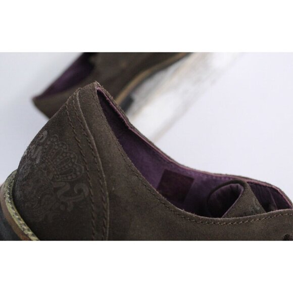 Blackstone Leather Wingtip Men's 10.5 M Brown Suede Dress Shoes Vera Cuoio - Picture 8 of 12